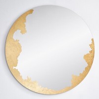 Casa Padrino Luxus Wandspiegel Gold Ø 100 Cm - Runder Wohnzimmer Spiegel