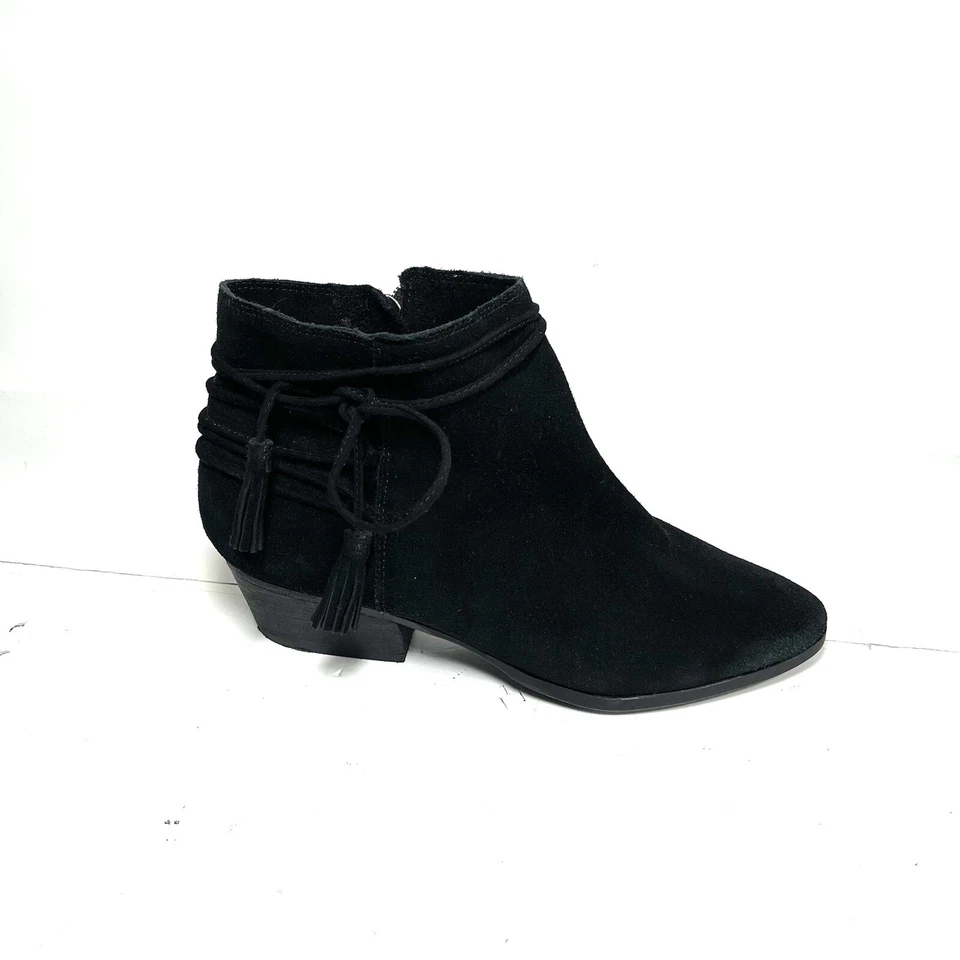 Botas Vince Camuto Mujer Talla 9.5M Negras Tobillo Gamuza Cremallera Lateral Foto 3 de 4