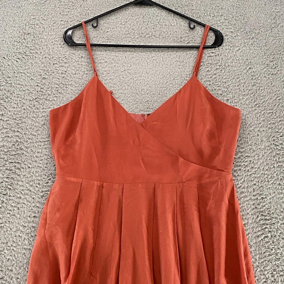 Madewell Cami платье женщин 14 папоротника искусственного надежном 100% шелк тонкий регулируемый ремень - Изображение 2 из 4