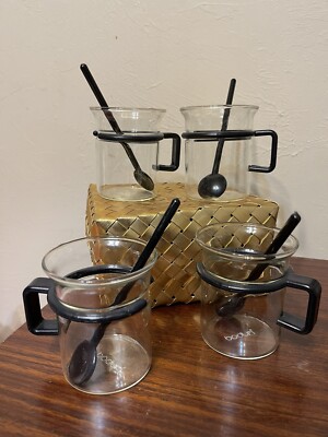 Bodum Glass Espresso Coffee Cups With Spoons