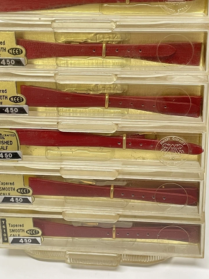 Винтажный JB Champion NEET часы группы магазин дисплей полный T6103 икры красный ретро ремни ⭐️ - Изображение 4 из 4