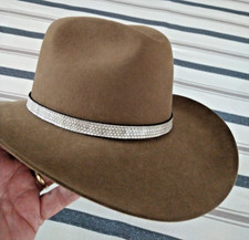 Genuine Sea Snakeskin Cowboy/ Cowgirl Hatband w Suede Leather Lace Ties 03