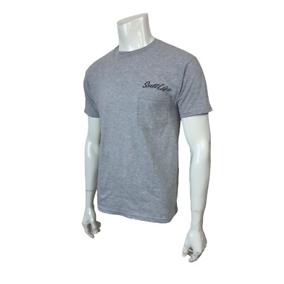 Salt Life Mens M Pre-Shrunk Sailfish Golden Hour Get Bent Gray Heather T Shirt