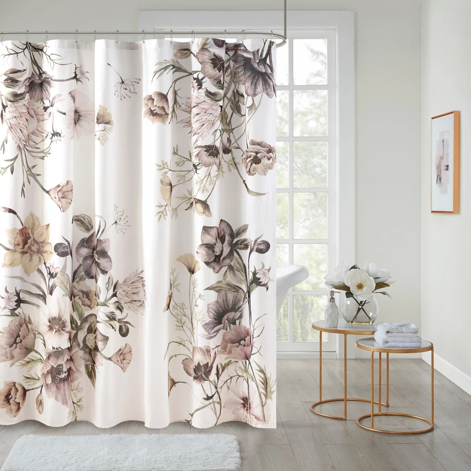 Madison Park Cassandra Printed Cotton Shower Curtain - Image 2 of 3
