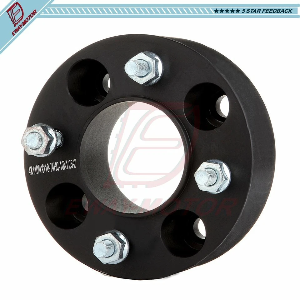 (2) Espaciador de rueda 4x110 2" ATV 10x1,25 para Bombardier Traxter Yamaha Rhino Suzuki Foto 4 de 4