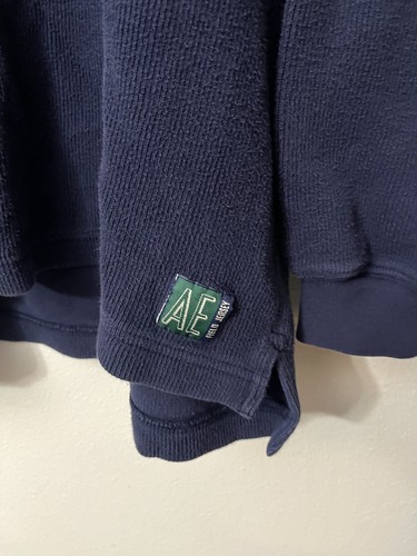 American Eagle Field Jersey Men’s Vintage Fit Henley Shirt Navy Long Sleeve XL - Picture 2 of 6