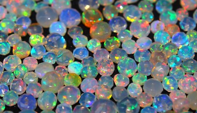 Natürlicher Äthiopischer Opal Facettierte Rondelle Perlen 3-6 mm Edelstein Sc...