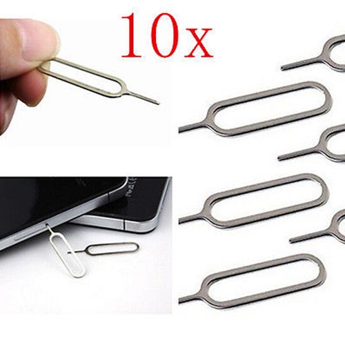 10 x outil de retrait de clé éjecteur de carte SIM pour téléphone Apple iPhone Samsung - Photo 1 sur 8