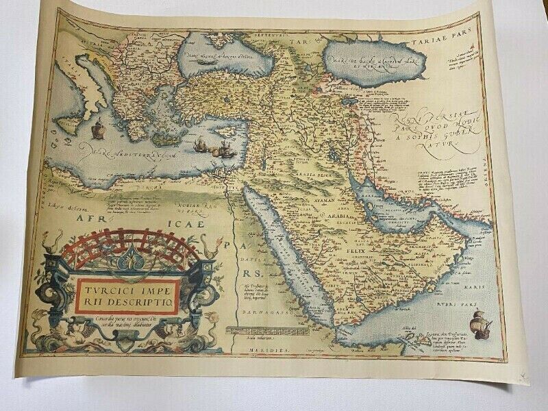 Vintage Abraham Ortelius Russia & South Africa Reproduction 1970s Maps