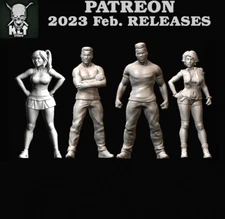 KLT Studio Miniatures Modern Horror Movie Victims Zona Alfa Spectre Civilian NPC