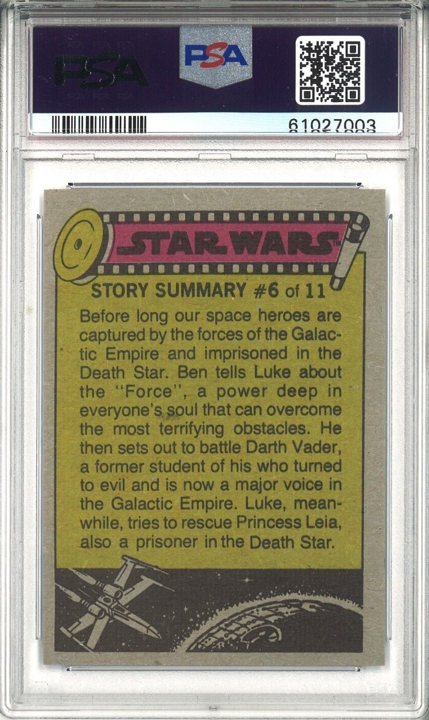 1977 Vintage Star Wars Card 32 Lord Vader's Guards PSA 9 MINT Blue