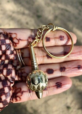 3,5 Zoll Hanuman GADA/MACE Messing-Schlüsselring, Schlüsselanhänger, 1 Stück,...
