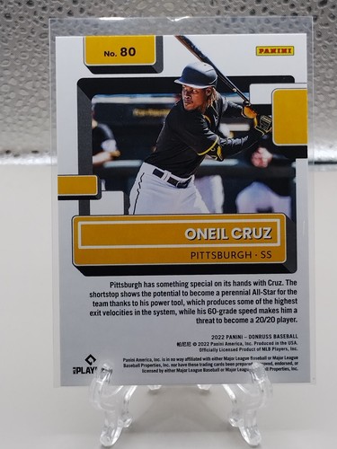 2022 Donruss Oneil Cruz Rated Rookie Pittsburgh Pirates #80 - Picture 2 of 2