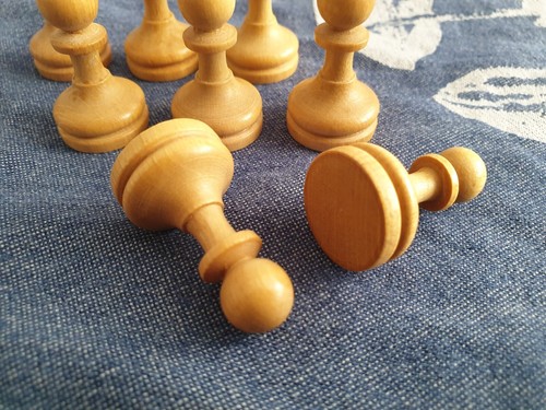 Staunton Holz Schachfiguren SCHACH ERSATZTEIL LAGER - 70er Jahre - Bauer hell - Bild 3 von 6