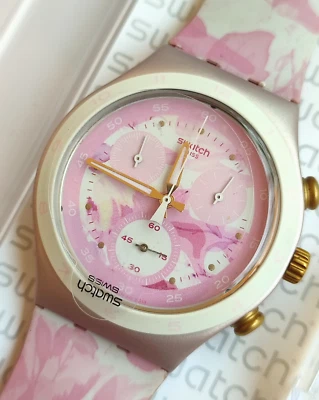 SWATCH+IRONY CHRONO+YCP1001 ROSE JUNGLE+NEU/NEW - Bild 1 von 2