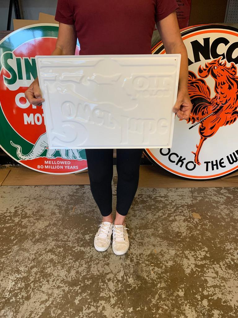 Antique Vintage Old Style Sign Powerlube Motor Oil Made in USA | eBay