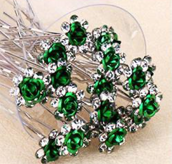 20 Stck. Hochzeit Haarnadeln Brautjungfer Kristall Diamant Perlen Braut Clips Griff UK - Bild 18 von 35