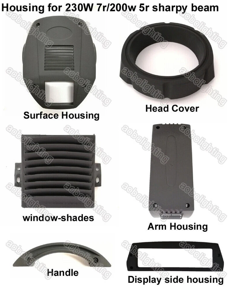 Luces para DJ Disco Event Stage 230W 7r 200W 5 Beam Moving Head Light Case Parts - Image 2 of 4