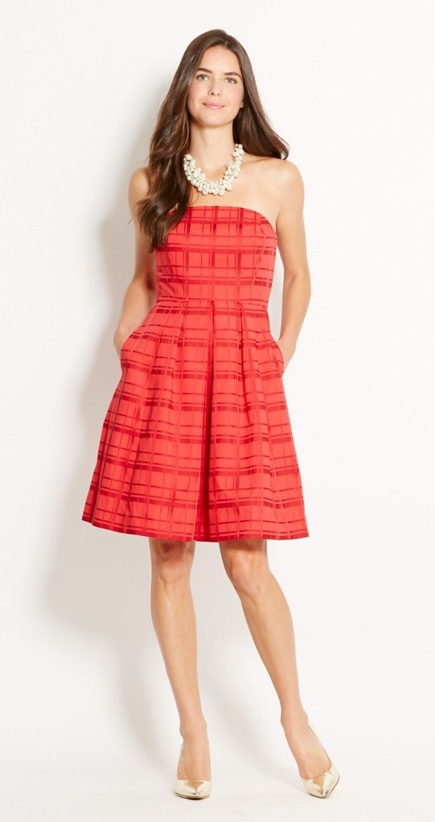 red plaid strapless dress Sassy Shortcake Deck the Halls Plaid Dress