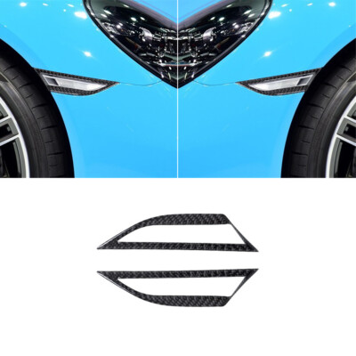 2pcs Carbon Fiber Turn Singal Light Sticker Trim For Porsche 718 2016-22