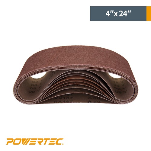 POWERTEC 120 Grit 4 x 24" Sanding Belt Aluminum Oxide Sandpaper - 10 PK (110010) - Picture 4 of 8