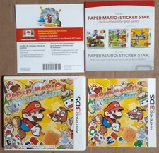 Paper Mario Sticker Star Nintendo DS VG Shape Case & Manual Only NO GAME