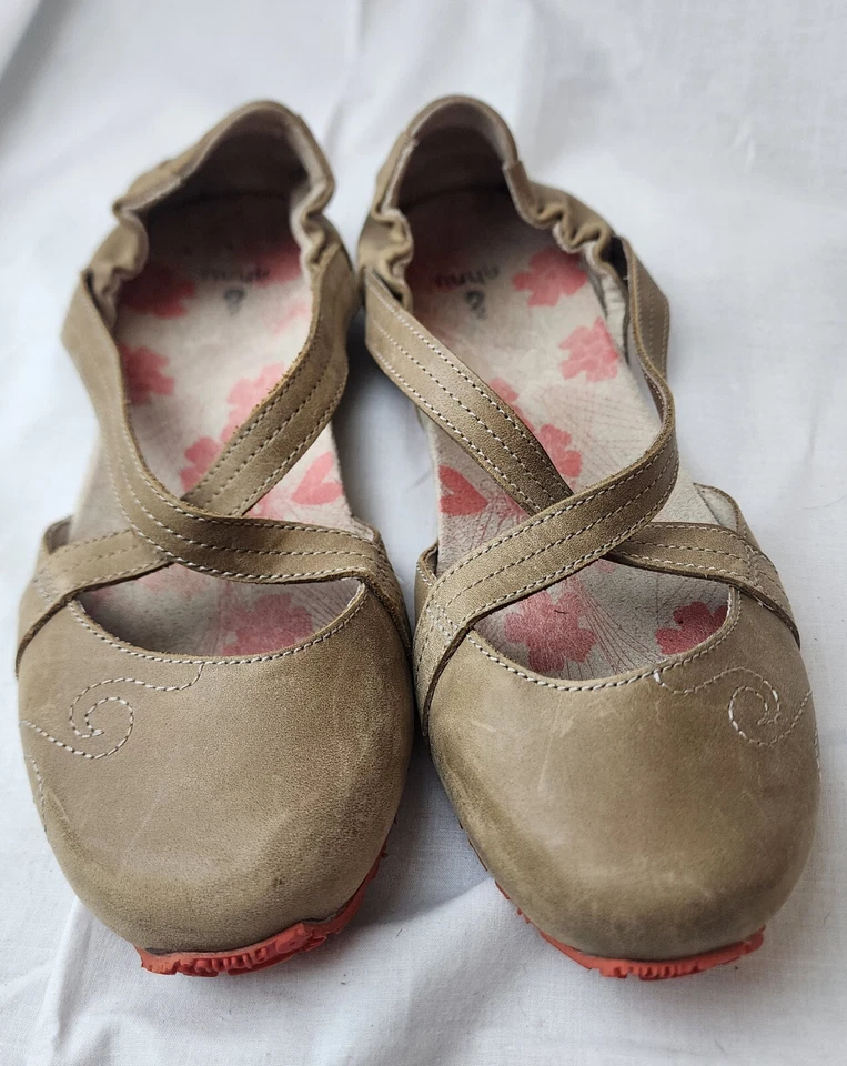 AHNU Karma Latitude коричневый Мэри Джейн эластичной путешествий обувь йоги балет комфорт 6 - Изображение 3 из 4