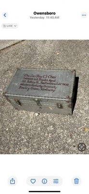 Japanese KOWA Aviator Aluminum Trunk MID CENTURY! BEAUTIFULLY Aged