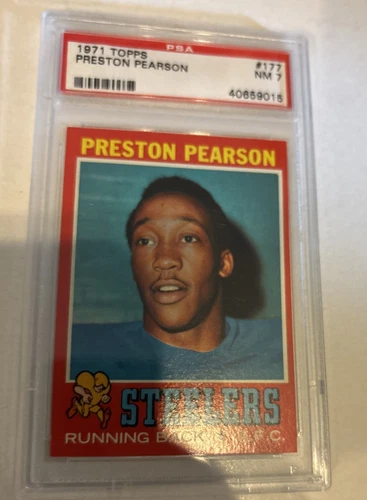 1971 Topps Football SETBREAK #177 Preston Pearson Pittsburgh Steelers PSA 7