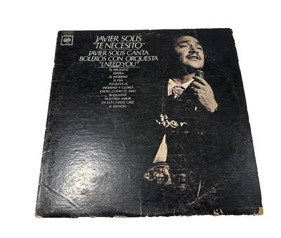 Javier Solis ''Te necesito''  Canta boleros con Orquesta ( world music ) Vinyl Lp