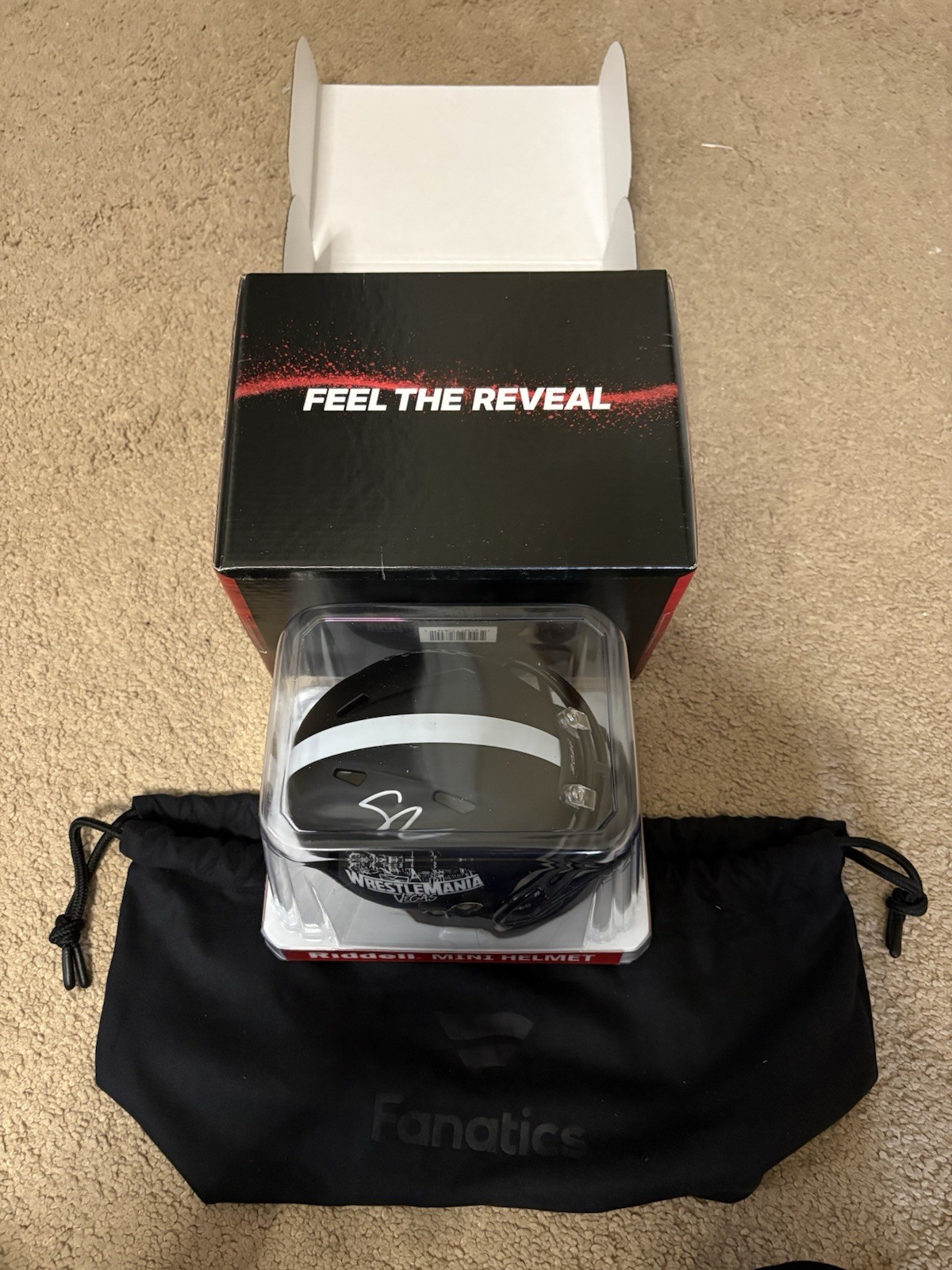 2026 Fanatics UnderWraps WWE Seth Rollins WM42 Auto Helmet /25 Silver Autograph