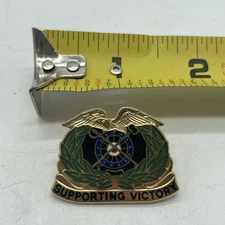 U.S. Military Quartermaster Regiment Crest DI DUI Pin Clutch SUPPORTING VICTORY
