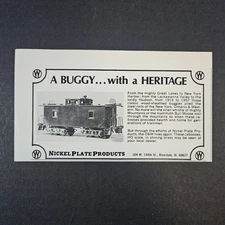 1972 Nickel Plate Products Model Railroad Caboose Vintage Print Ad Riverdale IL