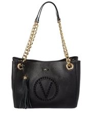 Valentino By Mario Valentino Luisa Leather Shoulder Bag Women's Black