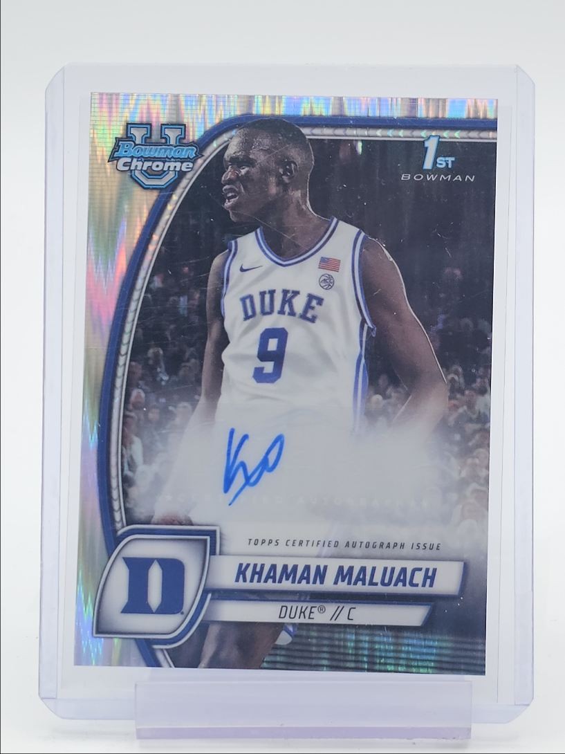 KHAMAN MALUACH 2024-25 BOWMAN UNIVERSITY CHROME 1ST STEALTH AUTO Q5466