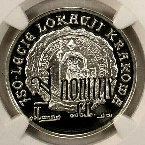 Poland 10 Zlotych 2007 NGC PF 70 Ultra Cameo UNC Silver Municipal Rights Krakow