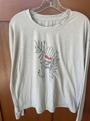 Oiselle Women's Long Sleeve Top Running Wicking Breathable Tough as Nails; Med