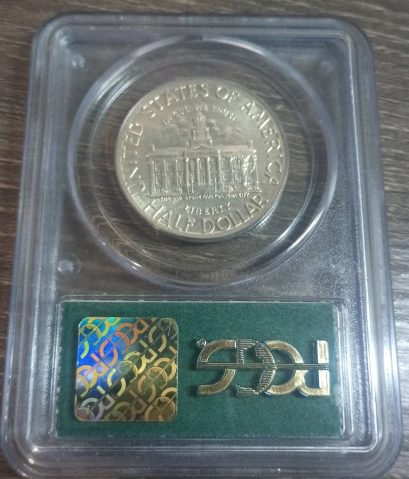 1946 Iowa Commemorative Half Dollar PCGS MS 63 Old Green Holder Generation 2.1A - Image 3 of 4
