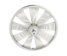 Og 16 Wheel Front Steel Chrome Single Wall14g Stainless Steel 144 Fan Spokes