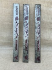 three SPOKE WEIGHT Advertising weighted rulers "The Basketmaker  s Third Hand  