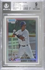 2010 Bowman Chrome USA Stars Refractor 207/500 Bubba Starling BGS 9 MINT u2h