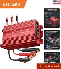 300W Pure Sine Wave Power Inverter - DC 12V to AC 110V Car Converter
