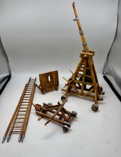 Elastolin Catupult Trebuchet Ladder And Parapet Wall Lot