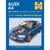 Audi A4 (4-Zylinder) 1995-2000 Benzin Petrol Diesel Reparaturhandbuch Haynes