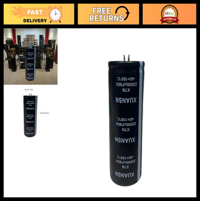 22000uF 80V Electrolytic Capacitor - High Ripple Current for HiFi Audio, DIY Spe