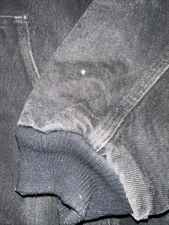 Chaqueta Activa Forrada Azteca Denim Vintage Carhartt jb6865 Doble Negra Talla XXL Foto 4 de 4