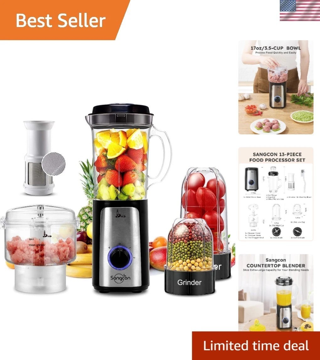 Versatile 350W Kitchen Blender & Food Chopper - 2 Speeds for