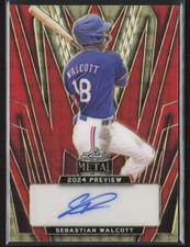 2024 Leaf Metal #BA-SW1 Sebastian Walcott Auto Super Prismatic Gold #/1