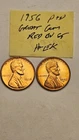 wheat penny lot #2 1956,1956D GEM RED BU SET 1956-P,1956-D UNC LINCOLN CENTS