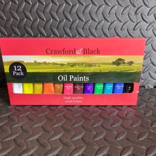 Crawford & Black Oil Paints Set of 12 x 12ml Tubes Brand New